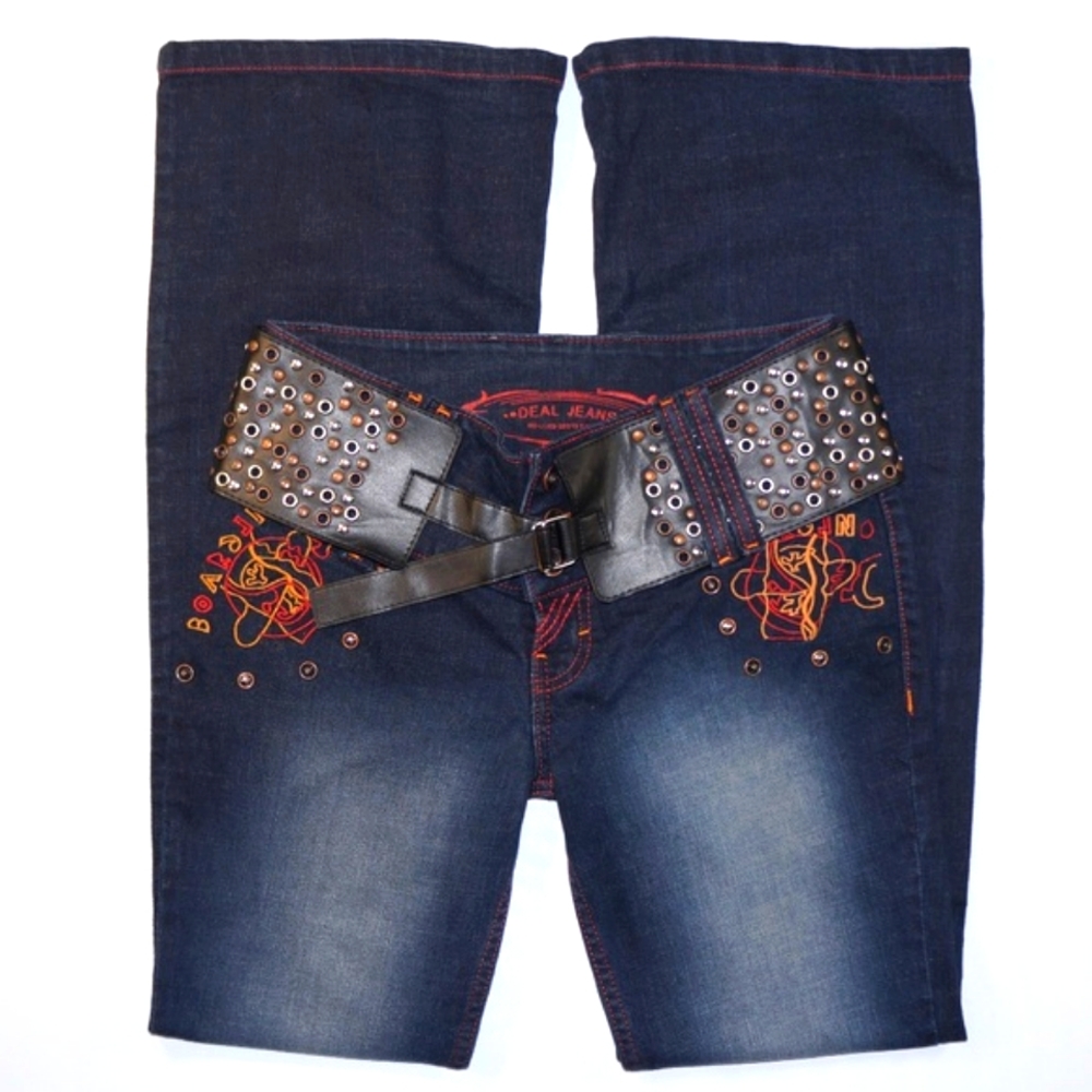 -NWOT- DEAL JEANS Dark wash Flare leg size 10/M